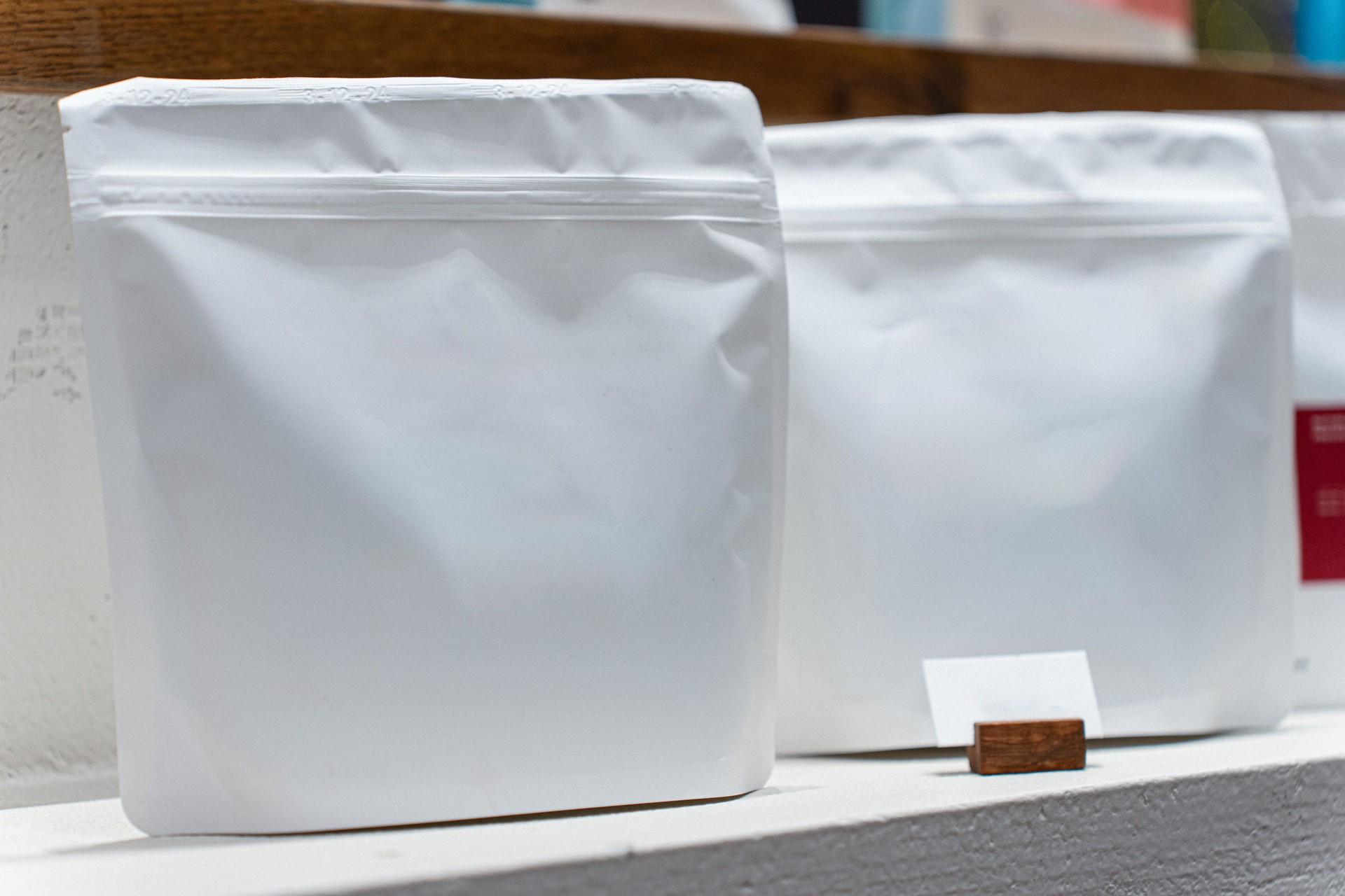 White Flexible Packaging Bags Mockup